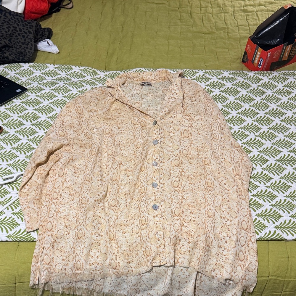 Show Me Your MuMu Beige Patterned Coverup